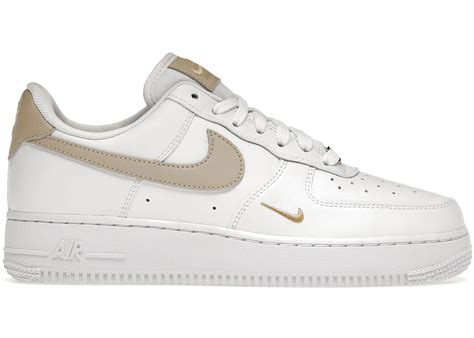 nike air force 1 weiß beiges nikezeichen